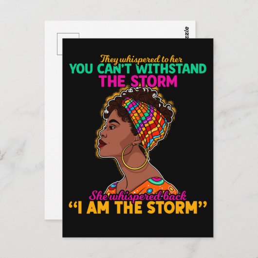 ガールブラック誇りを持ったアフリカンアメリカン伝統 ポストカード