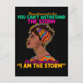 ガールブラック誇りを持ったアフリカンアメリカン伝統 ポストカード (正面)