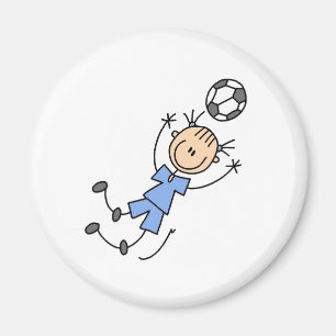 ガールブルーサッカーユニフォーム マグネット
