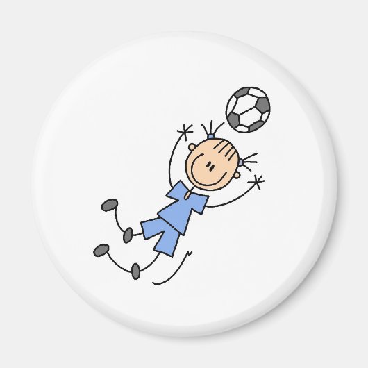 ガールブルーサッカーユニフォーム マグネット (正面)
