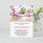 ガールブルーバードスプリングタイかわいらしムのベビーショーウェ 招待状 (スタンド正面)