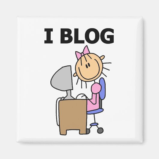 ガールブロガーTシャツとギフト マグネット (正面)