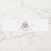 ガールプリンセス王室のキャッスルフィフス誕生日 ペットボトルラベル (シングルラベル)