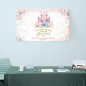 ガールプリンセス王室のキャッスル5番目の誕生日ラージ 横断幕 (トレードショー)