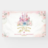 ガールプリンセス王室のキャッスル5番目の誕生日ラージ 横断幕 (横)