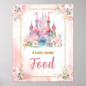 ガールプリンセス王室のキャッスル5th誕生日フードサイン ポスター (正面)
