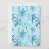 ガールプールパーティーの誕生日写真 招待状 (裏面)