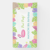 ガールプールパーティーバナー 横断幕 (縦)