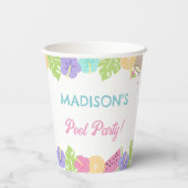 ガールプールパーティーバナー 紙コップ (裏面)