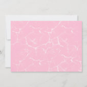 ガールプールパーティーフラミンゴ写真サンキューカード 招待状 (裏面)