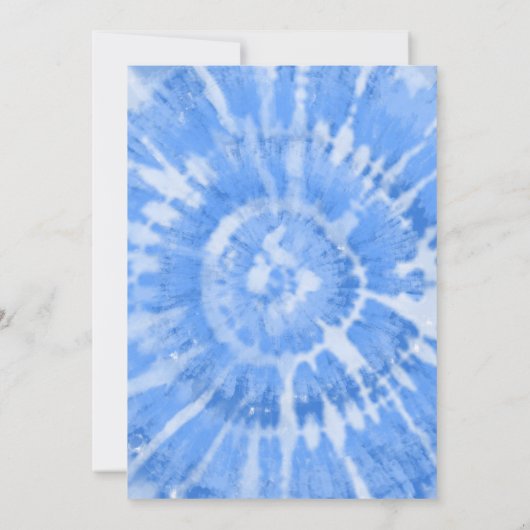 ガールプールパーティー誕生日パステル絞り染め 招待状 (裏面)