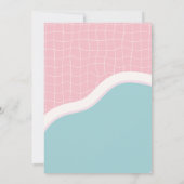 ガールプールパーティー誕生日パーティー 招待状 (裏面)