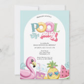 ガールプールパーティー誕生日 シーズンカード (正面)