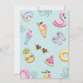 ガールプールパーティー誕生日 シーズンカード (裏面)