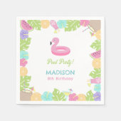 ガールプールパーティー スタンダードカクテルナプキン (正面)