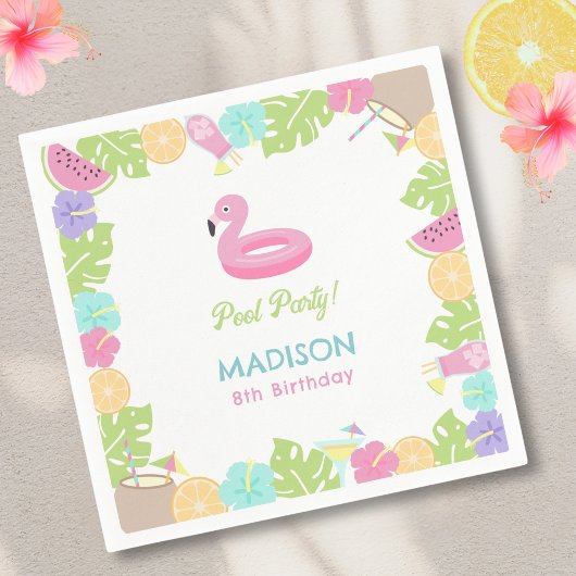 ガールプールパーティー スタンダードカクテルナプキン