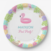 ガールプールパーティー ペーパープレート (正面)