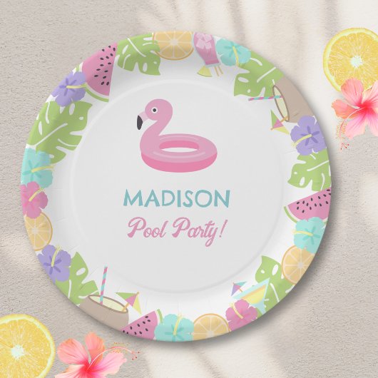 ガールプールパーティー ペーパープレート