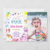 ガールプールフォト招待状 招待状 (正面)