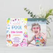 ガールプールフォト招待状 招待状 (スタンド正面)