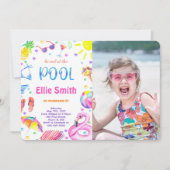 ガールプールフォト招待状 招待状 (正面)