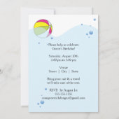 ガールプール誕生日パーティーの招待 招待状 (裏面)