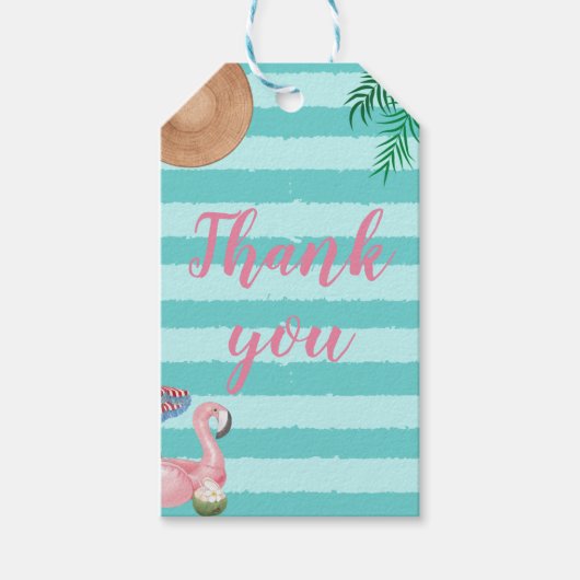 ガールプール誕生日パーティー ギフトタグ (正面)