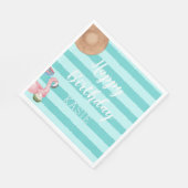 ガールプール誕生日パーティー スタンダードランチョンナプキン (角)