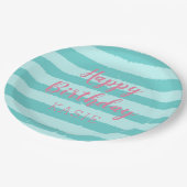 ガールプール誕生日パーティー ペーパープレート (アングル)