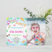 ガールプール誕生日フォト招待状 招待状 (スタンド正面)