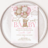 ガールベアーバルーン赤ちゃんシャワー 招待状