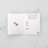 ガールベア子供の誕生日パーティの招待状 招待状 (内部)