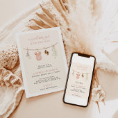 ガールベイビーシャワー招待状ボホガールベイビーシャワー 招待状