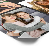 ガールベスティー10枚の写真カスタム文字灰色の背景 ポスター (角)