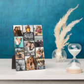 ガールベスティー11枚の写真コラージュのスクリプトホワイトフォント フォトプラーク (側面)