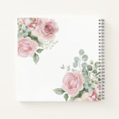 ガールベビーイン開花ベビーシャワーゲストブック ノートブック (裏面)