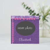 ガールベビーシャワーの挿入写真 招待状 (スタンド正面)