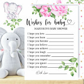 ガールベビーシャワーの願いベビーカード