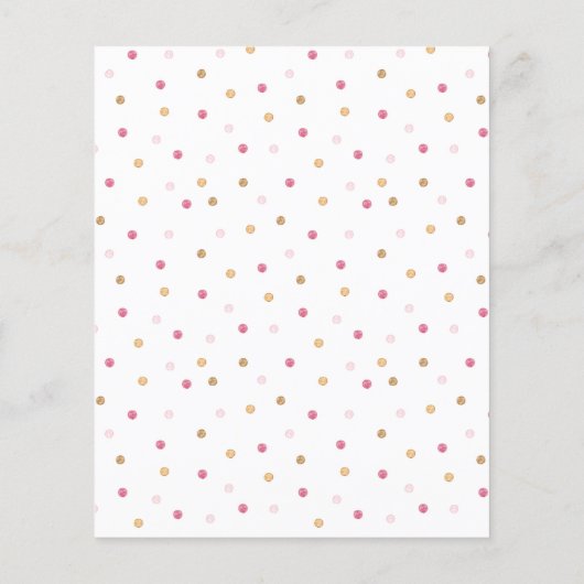 ガールベビーシャワーの願いベビーカード (裏面)