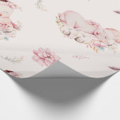 ガールベビーシャワーギフトラッピング紙 ラッピングペーパー (角)