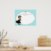 ガールベビーシャワーゲストブックシグネチャーポスター ポスター (キッチン)