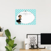 ガールベビーシャワーゲストブックシグネチャーポスター ポスター (ホームオフィス)