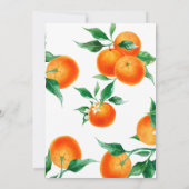 ガールベビーシャワーセット、リトルかわいこちゃんベビー、オレンジ 招待状 (裏面)