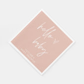 ガールベビーシャワーナプキンス赤面ピンクボホデコール スタンダードランチョンナプキン (角)