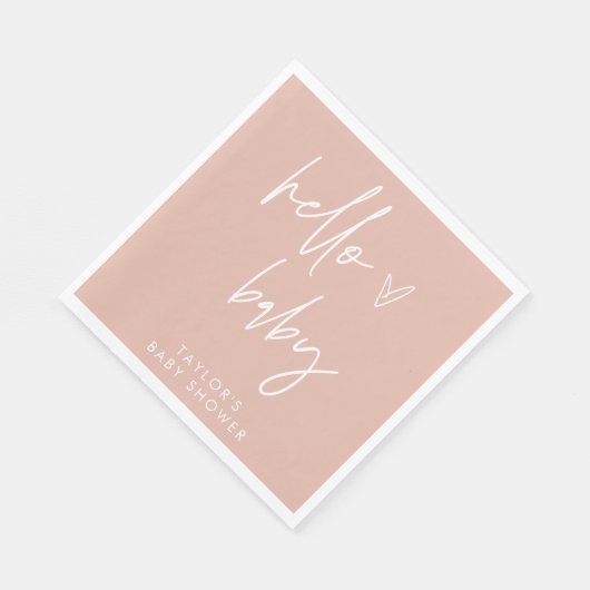 ガールベビーシャワーナプキンス赤面ピンクボホデコール スタンダードランチョンナプキン (角)