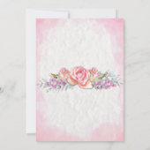 ガールベビーシャワーピンクファンタジー眠いユニコーン 招待状 (裏面)