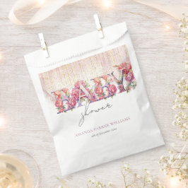 ガールベビーシャワーフローラパーソナライズされた文字 フェイバーバッグ