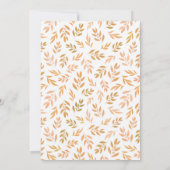 ガールベビーシャワーフローラ招待状 招待状 (裏面)