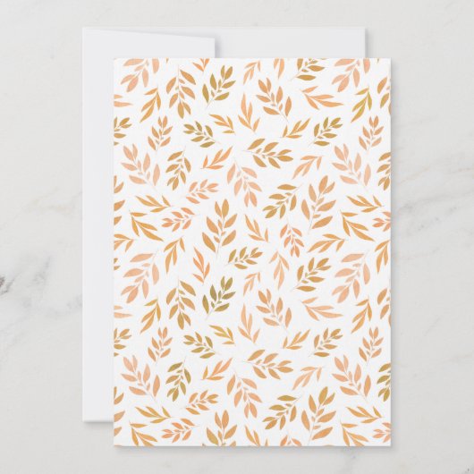 ガールベビーシャワーフローラ招待状 招待状 (裏面)