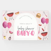 ガールベビーシャワーベビー-Q (BBQ)より大きなバナー記号 横断幕 (横)